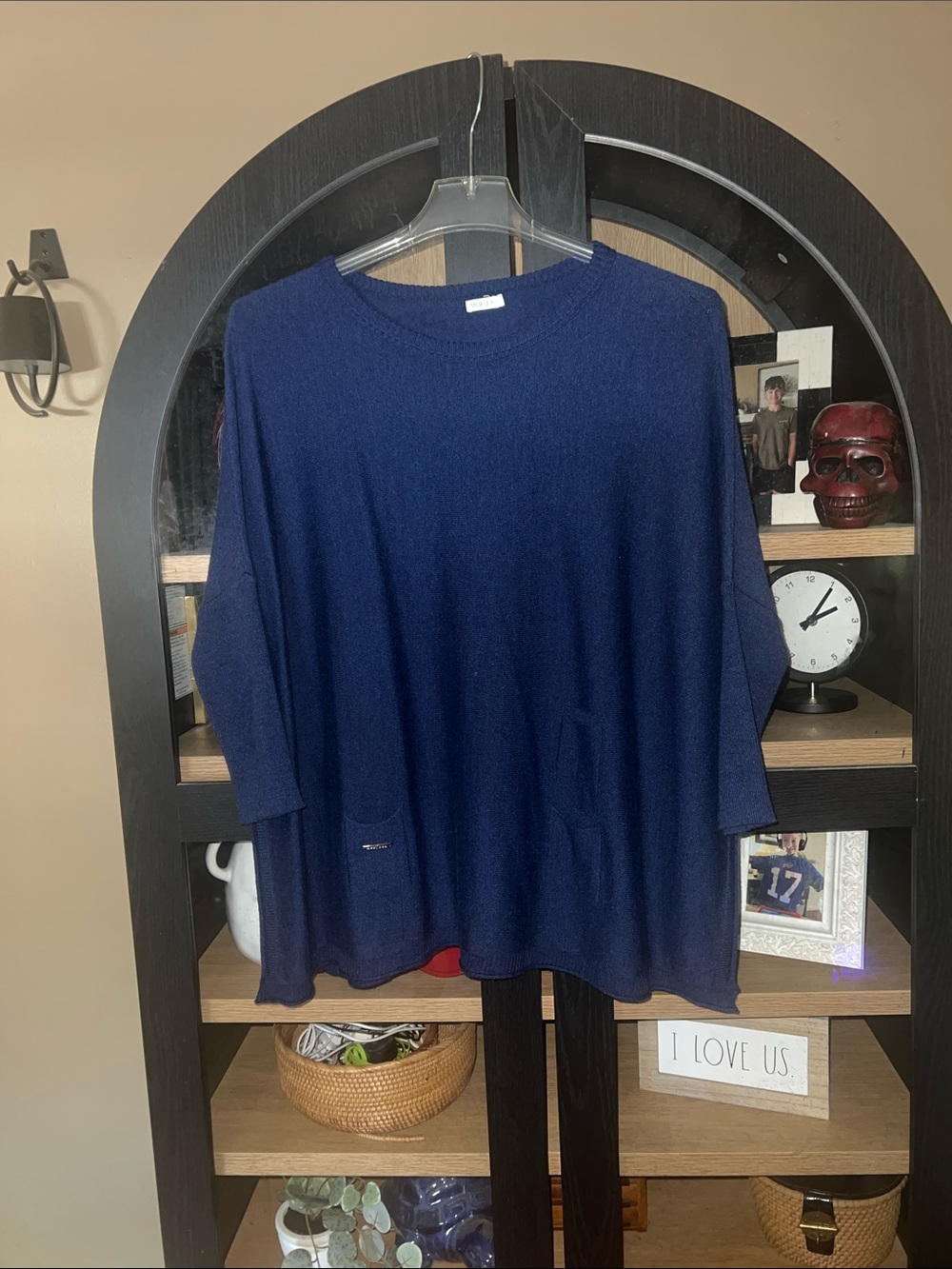 Mersea Navy Sweater NWOT O/S
